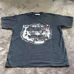 Anine Bing Charcoal Tiger Graphic Tee